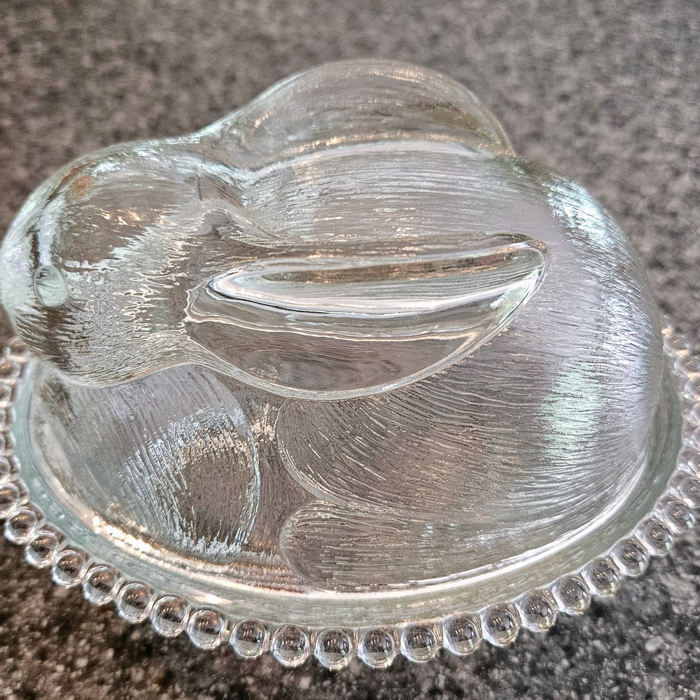 Glass Bunny Decorative Accent